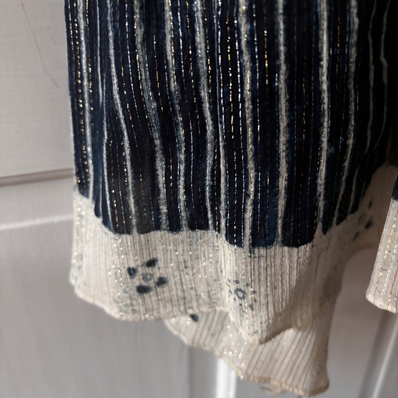 Ulla Johnson‎ Amalia Dress Indigo Batik Print High Low Midi Dress Ruffle Size 10 - Picture 10 of 16